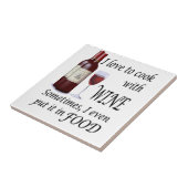 I Liebe, mit Wein - sogar in der Nahrung zu kochen Fliese (Seite)