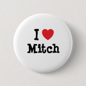 I Liebe Mitch Herz Brauch personalisiert Button (Vorderseite)