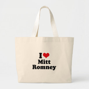 I LIEBE MITT ROMNEY JUMBO STOFFBEUTEL