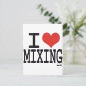 I LIEBE MIXING POSTKARTE (Stehend Vorderseite)