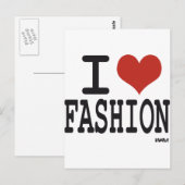 I Liebe Mode Postkarte (Vorne/Hinten)