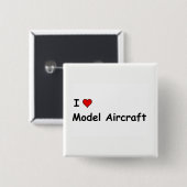 I Liebe Modellflugzeug Button (Vorne & Hinten)