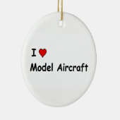 I Liebe Modellflugzeug Keramik Ornament (Rechts)