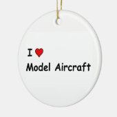 I Liebe Modellflugzeug Keramik Ornament (Links)