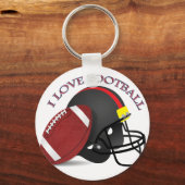 I Liebe Modernes, elegantes und trendiges Fußball Schlüsselanhänger (Vorderseite)