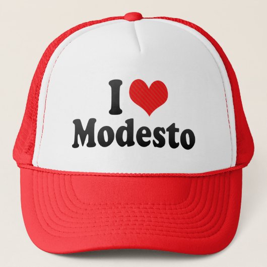I Liebe Modesto Truckerkappe (Vorderseite)