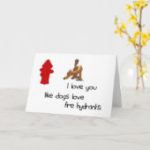 I Liebe mögen Sie HundeLiebe-Feuer-Hydrant-Karte Karte (Gelbe Blume)