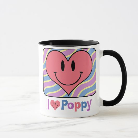 I Liebe-Mohnblume Tasse (Rechts)