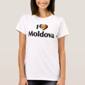 I Liebe Moldau-Flagge T-Shirt (Vorderseite)