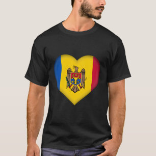 I Liebe Moldawien Flag Herzeroutfit T-Shirt