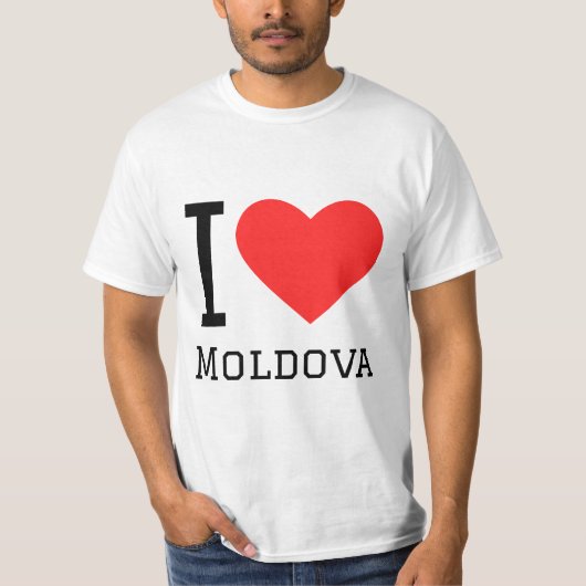 I Liebe Moldova-Quadratzer T-Shirt (Vorderseite)