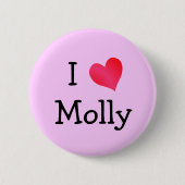 I Liebe Molly Button (Vorderseite)