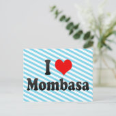 I Liebe Mombasa, Kenia Postkarte (Stehend Vorderseite)