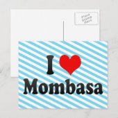 I Liebe Mombasa, Kenia Postkarte (Vorne/Hinten)