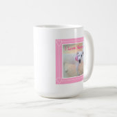 I Liebe Mommy Niedlich White Puppy Dog Hübsch Rosa Kaffeetasse (VorderseiteRechts)