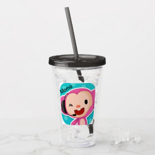 I Liebe Momo Monkey Acrylic Tumbler Acryltrinkbecher