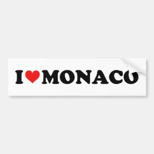 I Liebe Monaco Autoaufkleber
