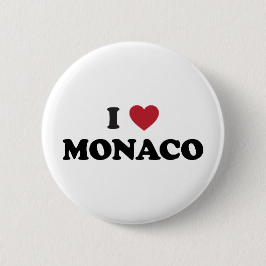 I Liebe Monaco Button (Vorderseite)