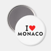 I Liebe Monaco Land wie Herztourismus Magnet (Vorderseite/Rückseite)