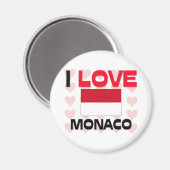 I Liebe Monaco Magnet (Vorderseite/Rückseite)
