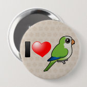 I Liebe-MönchParakeets Button (Vorne & Hinten)