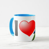 I Liebe-MönchParakeets Tasse (Vorderseite Links)