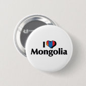 I Liebe Mongolei Button (Vorne & Hinten)