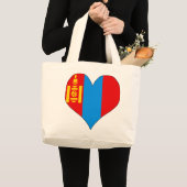 I Liebe Mongolei Jumbo Stoffbeutel (Vorderseite (Produkt))