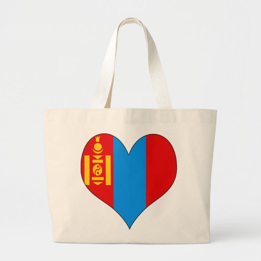 I Liebe Mongolei Jumbo Stoffbeutel (Vorne)