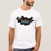 I Liebe Mongolei Karte Mongolei T-Shirt (Vorderseite)