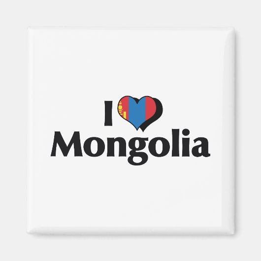 I Liebe Mongolei Magnet (Vorne)