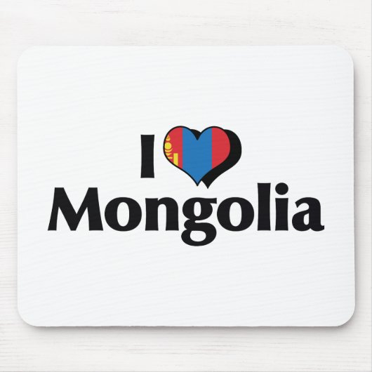 I Liebe Mongolei Mousepad (Vorne)
