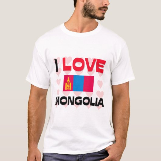 I Liebe Mongolei T-Shirt (Vorderseite)