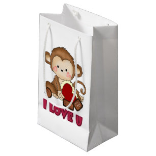 I Liebe Monkey Sie kleine Geschenktasche Kleine Geschenktüte