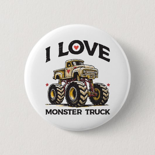 I Liebe Monster Truck Button (Vorderseite)