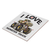 I Liebe Monster Truck Fliese (Seite)
