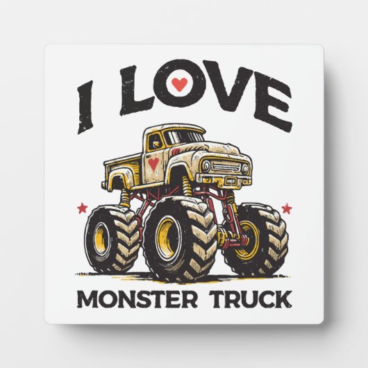I Liebe Monster Truck Fotoplatte (Vorderseite)