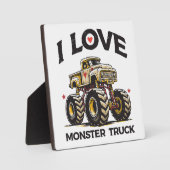 I Liebe Monster Truck Fotoplatte (Vorderseite)