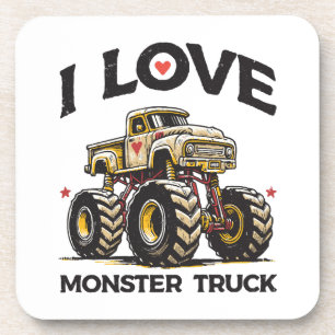 I Liebe Monster Truck Getränkeuntersetzer