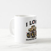 I Liebe Monster Truck Kaffeetasse (Vorderseite Links)