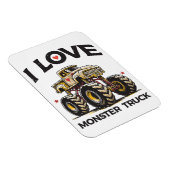 I Liebe Monster Truck Magnet (Rechte Seite)