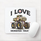 I Liebe Monster Truck Mousepad (Mit Mouse)