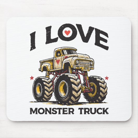 I Liebe Monster Truck Mousepad (Vorne)