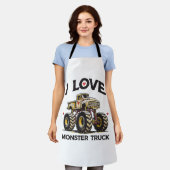 I Liebe Monster Truck Schürze (Getragen)