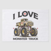 I Liebe Monster Truck Seidenpapier (Vorderseite)