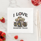 I Liebe Monster Truck Serviette (Beispiel)