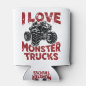 I Liebe Monster Trucks Große LKW Lover Dosenkühler (Rückseite)