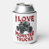 I Liebe Monster Trucks Große LKW Lover Dosenkühler (Kanne Rückseite)