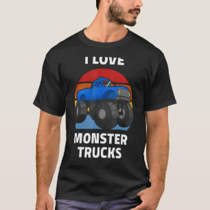 I Liebe Monster Trucks Kinder Erwachsene Coole Vin T-Shirt