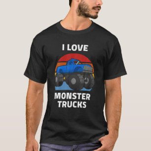 I Liebe Monster Trucks Kinder Erwachsene Coole Vin T-Shirt